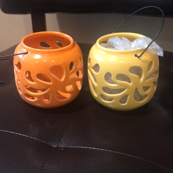 Set of 2 ceramic candleholders - Picture 1 of 3